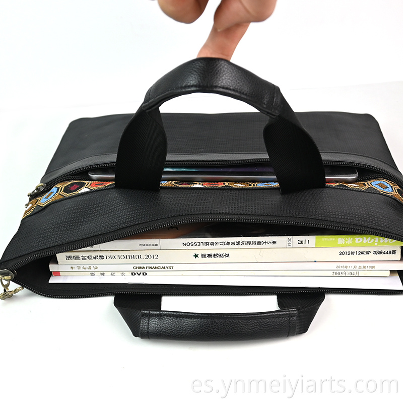 Embroidered Briefcase Bag